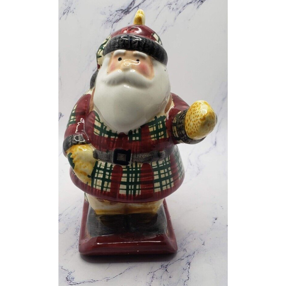 Sakura Classic Santa Christmas Holiday Ceramic 5 Inch Salt Shaker